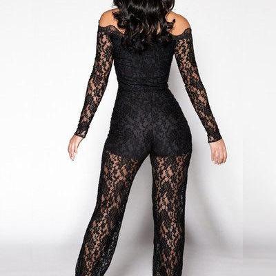 lace pant romper