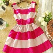 Sexy Sweet Striped Dress-887 A