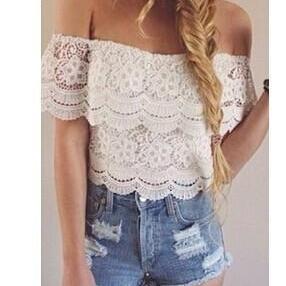 Lace Openwork Lace Shirt